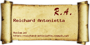 Reichard Antonietta névjegykártya